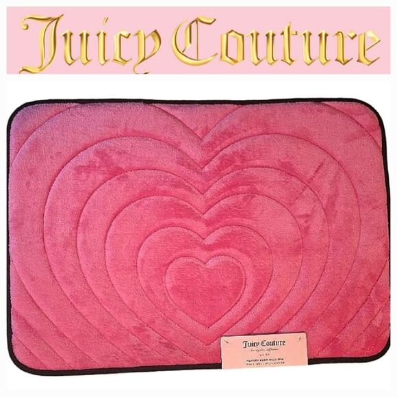 Juicy Couture Home Heart Embossed Memory Foam Bath Rug - Picture 1 of 5